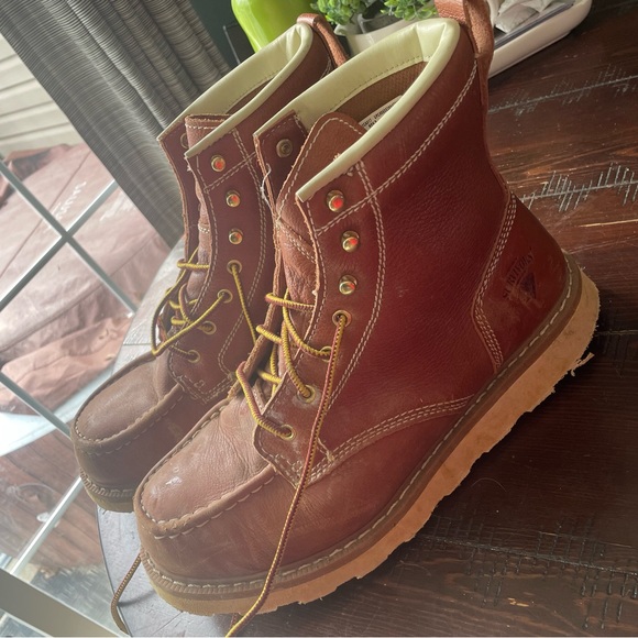MEN'S‎ 6" BOOTS MOC TOE HERMAN SURVIVORS TYROLEAM SIZE 13 - Picture 1 of 8